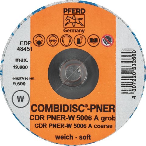 PFERD COMBIDISC NON-WOVEN DISC ALUM OX 50MM COARSE PNER SOFT